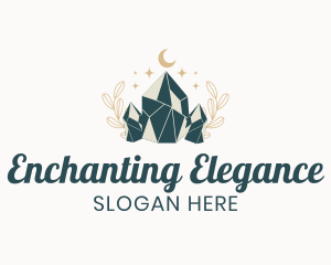 Whimsical Crystal Stone logo design