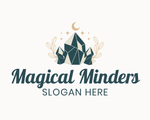 Whimsical Crystal Stone logo design