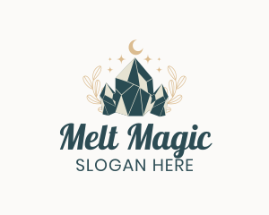 Whimsical Crystal Stone logo design