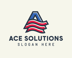 American Letter A logo design