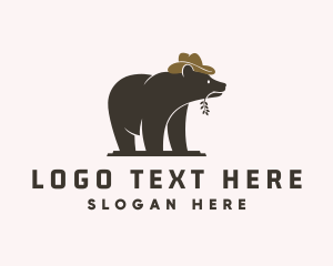 Wild Cowboy Bear Logo