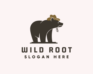 Wild Cowboy Bear logo design