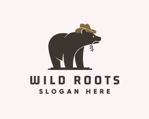 Wild Cowboy Bear logo design