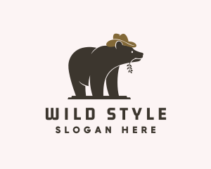 Wild Cowboy Bear logo design