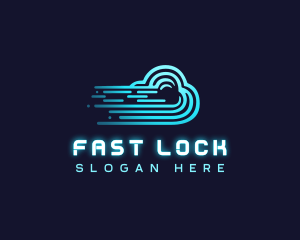 Fast Network Cloud logo design