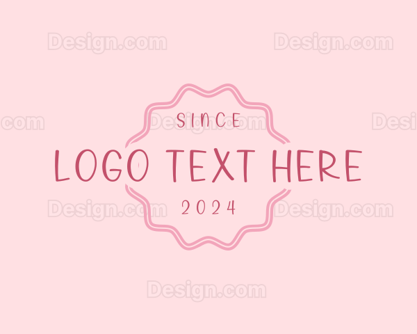 Pink Handwritten Circle Logo