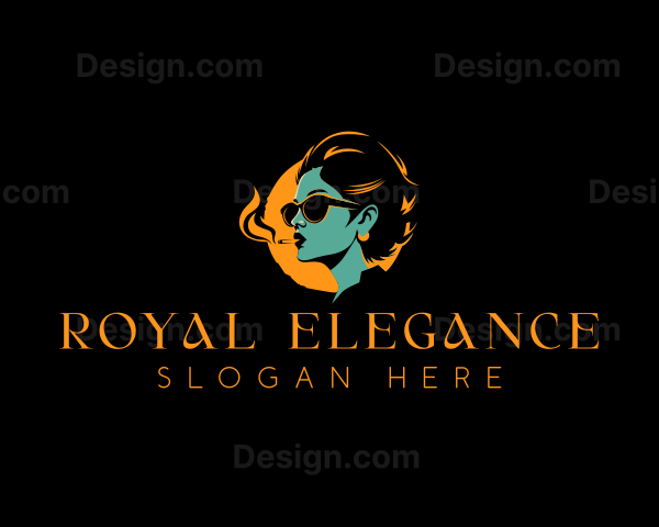 Smoking Female Adult Logo