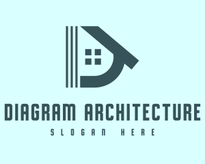 Letter D House Architecture logo