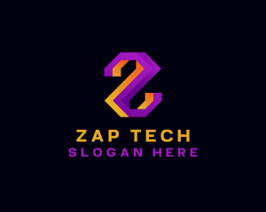 Digital Technology Letter Z logo design