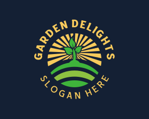 Farm Gardening Badge logo design