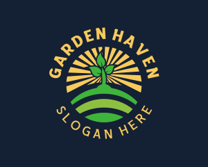 Farm Gardening Badge logo design