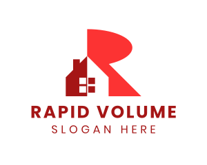 Red Real Estate Letter R logo design