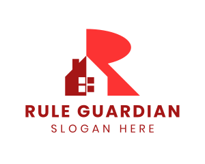 Red Real Estate Letter R logo design