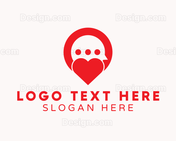 Red Heart Messaging Logo