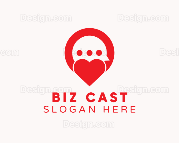 Red Heart Messaging Logo