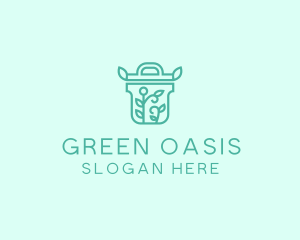 Organic Pot Plant logo design