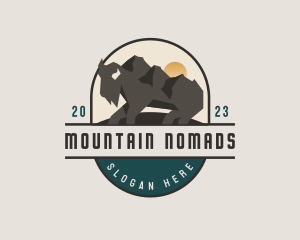 Bison Nature Mountain logo design