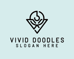 V Hook Business logo design