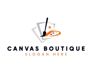 Art Gallery Paintbrush logo
