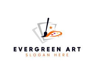 Art Gallery Paintbrush logo design