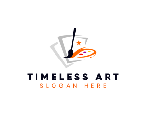 Art Gallery Paintbrush logo design