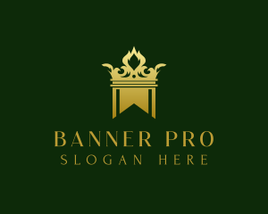 Luxury Crown Banner logo design