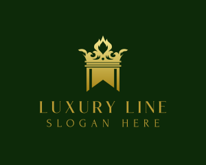 Luxury Crown Banner logo design