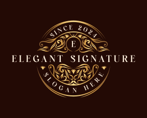 Elegant Floral Crest logo design