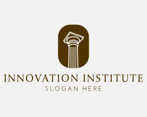 Institution Academy Pillar logo design