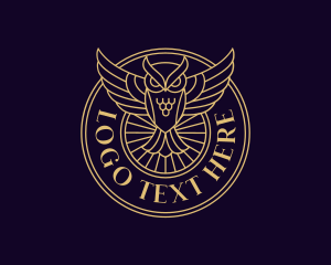 Luxury Owl Monoline logo