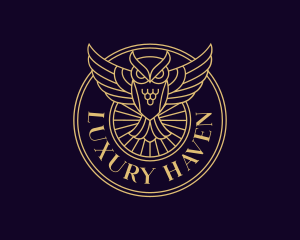 Luxury Owl Monoline logo design