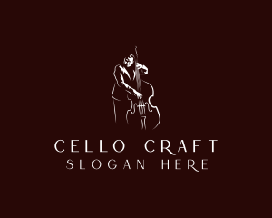 Musician Cello Instrument logo