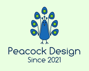 Wild Peacock Bird logo