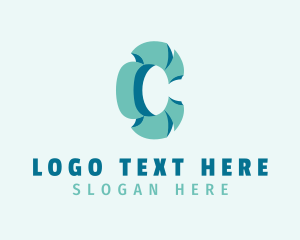 Modern 3D Letter C Company logo