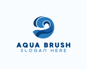 Abstract Water Wave logo design