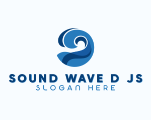 Abstract Water Wave logo design