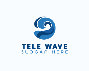 Abstract Water Wave logo design