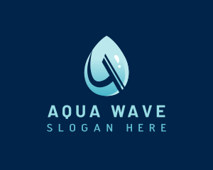 Water Droplet Cleaning logo design