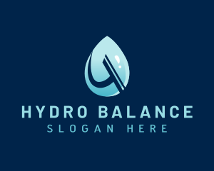 Water Droplet Cleaning logo design