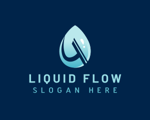 Water Droplet Cleaning logo design