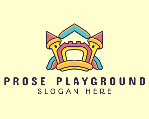 Inflatable Bounce House Playground logo design