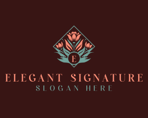 Flower Elegant Florist logo design