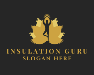 Flower Yoga Meditation logo design