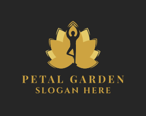 Flower Yoga Meditation logo design