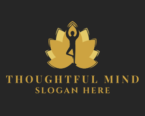 Flower Yoga Meditation logo design