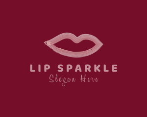 Watercolor Lips Cosmetic logo design