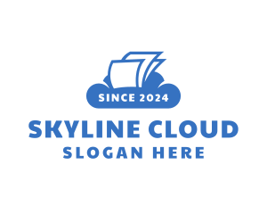 Cloud Paper Document logo design