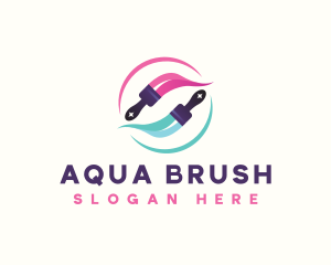 Paint Brush Painting logo design