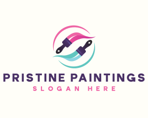 Paint Brush Painting logo design