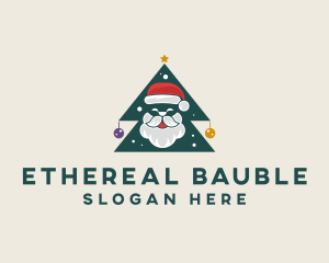 Christmas Santa Tree logo design